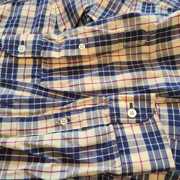 (081) Nautica Men's Long Sleeve Dress Shirt, Size: Small / Petite Color: Yellow - Picture 11 of 14